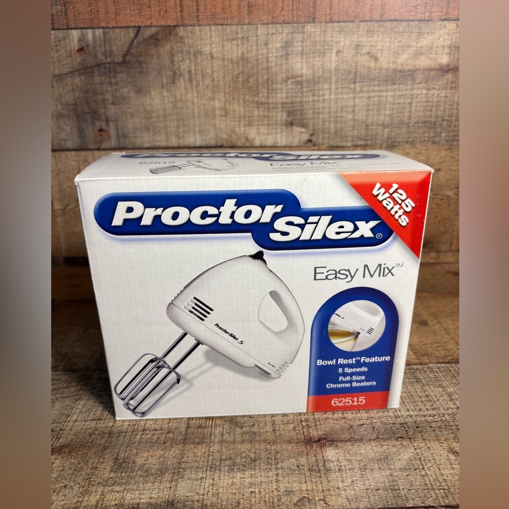 Hamilton Beach Proctor Silex 62515 5-speed Hand Mixer - White Easy Mix Bowl Rest - Picture 4 of 8
